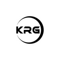 krg carta logotipo projeto, inspiração para uma único identidade. moderno elegância e criativo Projeto. marca d'água seu sucesso com a impressionante isto logotipo. vetor