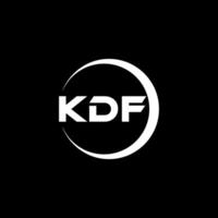 kdf carta logotipo projeto, inspiração para uma único identidade. moderno elegância e criativo Projeto. marca d'água seu sucesso com a impressionante isto logotipo. vetor