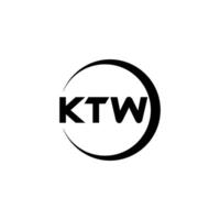 ktw carta logotipo projeto, inspiração para uma único identidade. moderno elegância e criativo Projeto. marca d'água seu sucesso com a impressionante isto logotipo. vetor