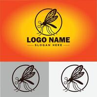 mosquito logotipo vetor arte ícone gráficos para o negócio marca ícone mosquito logotipo modelo