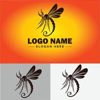 mosquito logotipo vetor arte ícone gráficos para o negócio marca ícone mosquito logotipo modelo