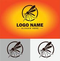 mosquito logotipo vetor arte ícone gráficos para o negócio marca ícone mosquito logotipo modelo