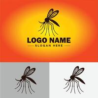 mosquito logotipo vetor arte ícone gráficos para o negócio marca ícone mosquito logotipo modelo