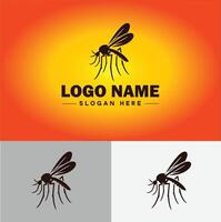 mosquito logotipo vetor arte ícone gráficos para o negócio marca ícone mosquito logotipo modelo