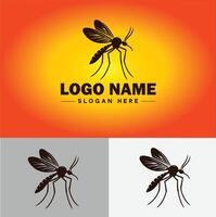 mosquito logotipo vetor arte ícone gráficos para o negócio marca ícone mosquito logotipo modelo