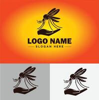 mosquito logotipo vetor arte ícone gráficos para o negócio marca ícone mosquito logotipo modelo