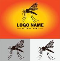 mosquito logotipo vetor arte ícone gráficos para o negócio marca ícone mosquito logotipo modelo