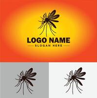 mosquito logotipo vetor arte ícone gráficos para o negócio marca ícone mosquito logotipo modelo