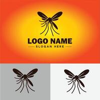 mosquito logotipo vetor arte ícone gráficos para o negócio marca ícone mosquito logotipo modelo