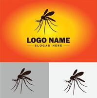 mosquito logotipo vetor arte ícone gráficos para o negócio marca ícone mosquito logotipo modelo