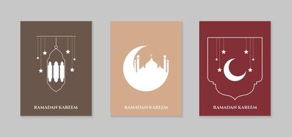 islâmico Ramadã kareem cumprimento cartão modelo. Ramadã celebração fundo, plano poster Projeto. vetor ilustração