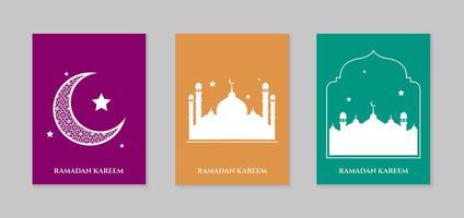 islâmico Ramadã kareem cumprimento cartão modelo. Ramadã celebração fundo, plano poster Projeto. vetor ilustração