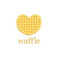 delicioso Belga waffle logotipo modelo vetor