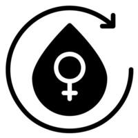 menstrual ciclo glifo ícone vetor