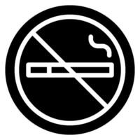 não fumaça glifo ícone vetor