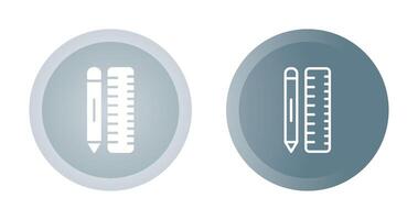 lápis com régua vetor ícone