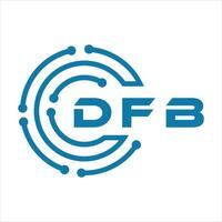 dfb carta Projeto. dfb carta tecnologia logotipo Projeto em uma branco fundo. vetor
