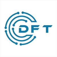 dft carta Projeto. dft carta tecnologia logotipo Projeto em uma branco fundo. vetor
