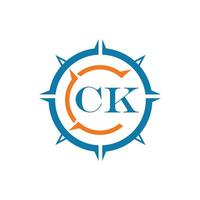 ck carta Projeto. ck carta tecnologia logotipo Projeto em uma branco fundo vetor