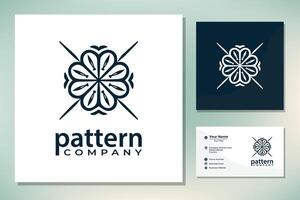 inspiração de design de logotipo de padrão de linha de luxo elegante vetor