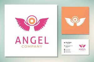 Sol com beleza anjo asas aréola logotipo Projeto inspiração vetor