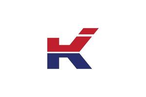 carta k j logotipo Projeto modelo vetor