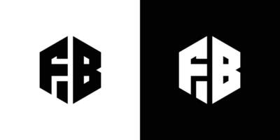 carta fb polígono mínimo logotipo Projeto vetor