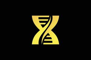 carta x genético logotipo Projeto modelo vetor