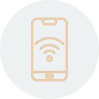 Smartphone Wi-fi vetor ícone