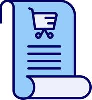 ícone de vetor de lista de compras