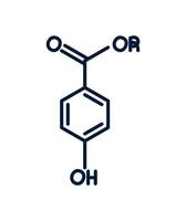 estrutura molecular de parabenos vetor