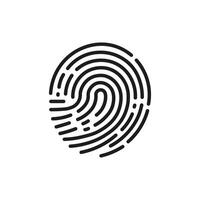 impressão digital ícone. segurança Acesso conceito. biometria sistema. vetor ilustração