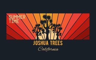 Joshua árvores nacional parque dentro pôr do sol Projeto perfeito para imprimir, vestuário, etc. vetor