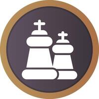 design de ícone criativo de xadrez vetor