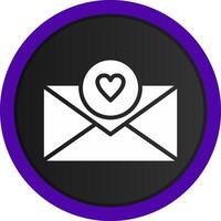 design de ícone criativo de carta de amor vetor