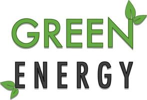 um banner de sinal de energia verde vetor