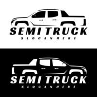 pick up truck logo design vector