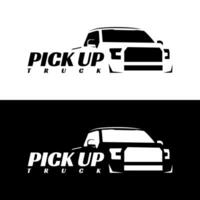 pick up truck logo design vector