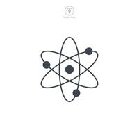 átomo, atômico nêutron ícone símbolo vetor ilustração isolado em branco fundo