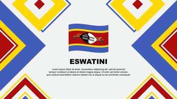 Eswatini bandeira abstrato fundo Projeto modelo. Eswatini independência dia bandeira papel de parede vetor ilustração. Eswatini independência dia