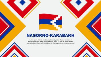 Nagorno Karabakh bandeira abstrato fundo Projeto modelo. Nagorno Karabakh independência dia bandeira papel de parede vetor ilustração. Nagorno Karabakh independência dia