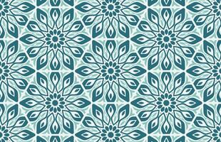 azul hexagonal floral têxtil Projeto padronizar vetor