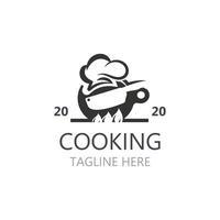 cozinhando logotipo Projeto. ícone ou símbolo inspiração simples linha para restaurante o negócio vetor