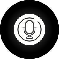 microfone círculo vetor ícone