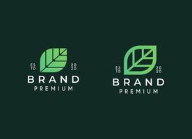 modelo de vetor de design de logotipo de produto natural. ícone de folha