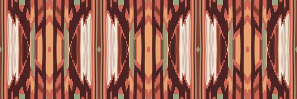 padrão sem emenda de ikat étnico em tribal. design para plano de fundo, papel de parede, ilustração vetorial, tecido, vestuário, tapete, têxtil, batik, bordado. vetor