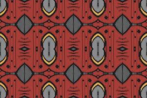 padrão sem emenda de ikat étnico em tribal. design para plano de fundo, papel de parede, ilustração vetorial, tecido, vestuário, tapete, têxtil, batik, bordado. vetor