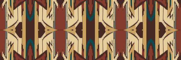 padrão sem emenda de ikat étnico em tribal. design para plano de fundo, papel de parede, ilustração vetorial, tecido, vestuário, tapete, têxtil, batik, bordado. vetor