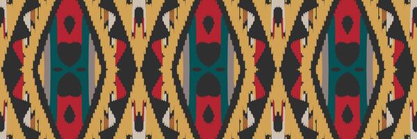 padrão sem emenda de ikat étnico em tribal. design para plano de fundo, papel de parede, ilustração vetorial, tecido, vestuário, tapete, têxtil, batik, bordado. vetor