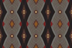 padrão sem emenda de ikat étnico em tribal. design para plano de fundo, papel de parede, ilustração vetorial, tecido, vestuário, tapete, têxtil, batik, bordado. vetor